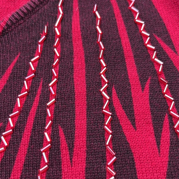 Bob Mackie Wearable Art designer sweater 1X - Picture 7 of 9